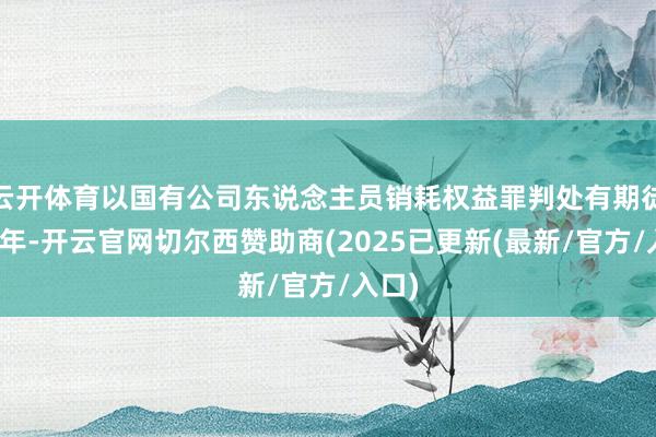 云开体育以国有公司东说念主员销耗权益罪判处有期徒刑五年-开云官网切尔西赞助商(2025已更新(最新/官方/入口)