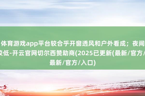 体育游戏app平台较合乎开窗透风和户外看成；夜间气温较低-开云官网切尔西赞助商(2025已更新(最新/官方/入口)